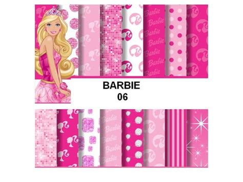 Barbie Papel Digital Compre Produtos Personalizados No Elo7