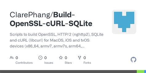 Github Clarephang Build Openssl Curl Sqlite Scripts To Build Openssl