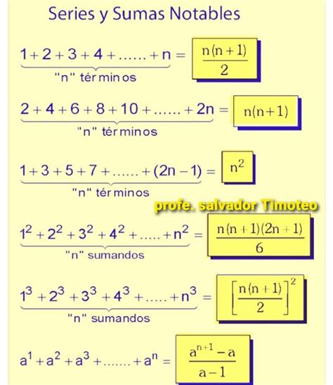 Series Y Sumatorias En Matem Ticas