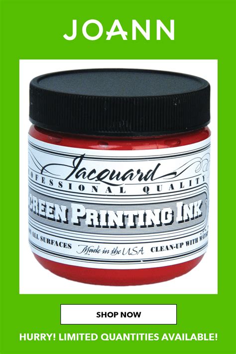 Jacquard Professional Screen Printing Ink 4 Oz Joann Screen