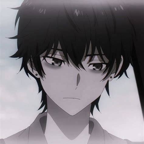 An Anime Character With Black Hair Staring At The Camera