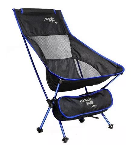 Cadeira Camping Praia Pesca Lazer C Encosto Portable Style Mercadolivre