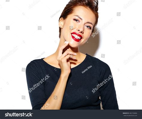 Beautiful Happy Cute Sexy Brunette Woman Stock Photo 482726866 Shutterstock