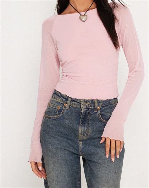 Pink Long Sleeve Top Mahira