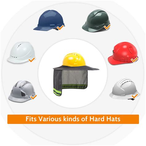 Snapklik.com : TCCFCCT Hard Hat Sun Shade, Full Brim High Visibility