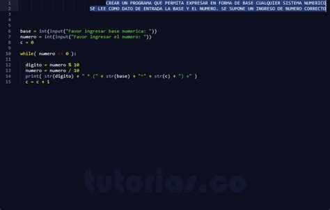 Ciclo While Python Expresar Base Cualquier Sistema Numerico