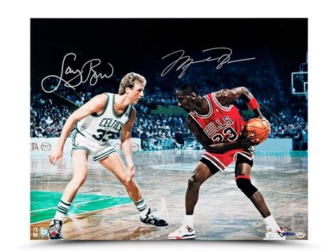 Michael Jordan & Larry Bird Signed "Battle Tested" 16x20 Limited ...