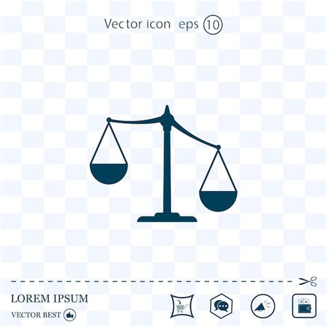 Icono De Equilibrio De Escalas Vector De Equilibrio De Escalas Vector