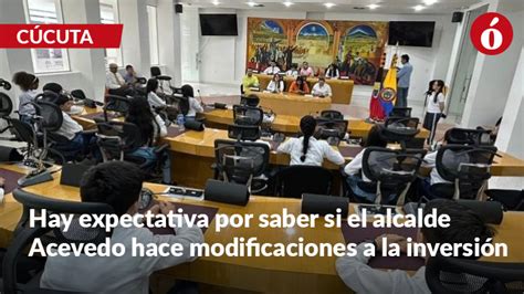 Debe el alcalde de Cúcuta Jorge Acevedo modificar la inversión de