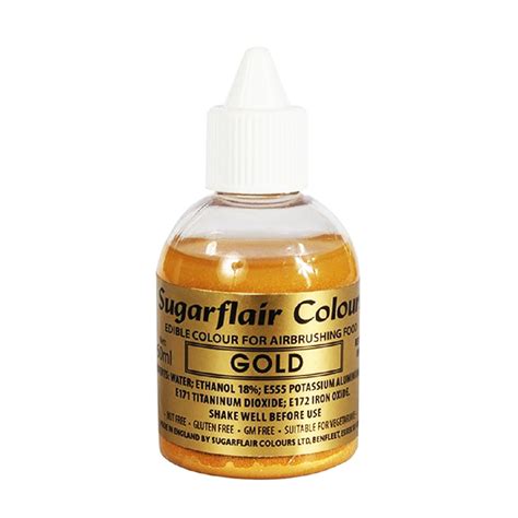 Sugarflair Gold Airbrush Liquid Colouring 60ml Free Delivery