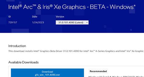 Les Intel Arc Iris Xe Graphics Driver Beta D Barquent