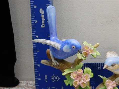 Crown Staffordshire Jt Jones Bone China Bird Blue Wren