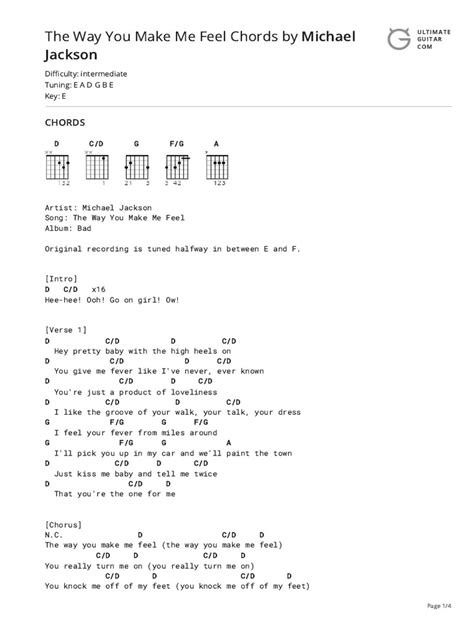 The Way You Make Me Feel Chords (Ver 2) by Michael Jacksontabs at ...