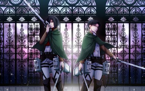 Mikasa And Levi Ackerman 4k Ultra Fondo De Pantalla Hd Fondo De