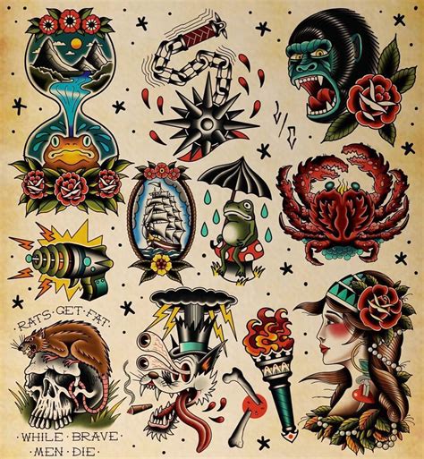 Traditional Tattoo Flash Designs Mac Omalley