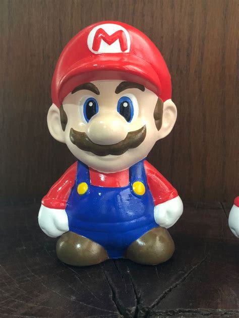 Alcancias Mario Bros Alcancias Artesanías de yeso Alcancia de cochinito