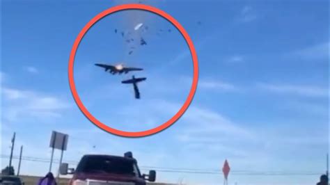 2 Planes Collided Mid Air At Dallas Airshow Youtube