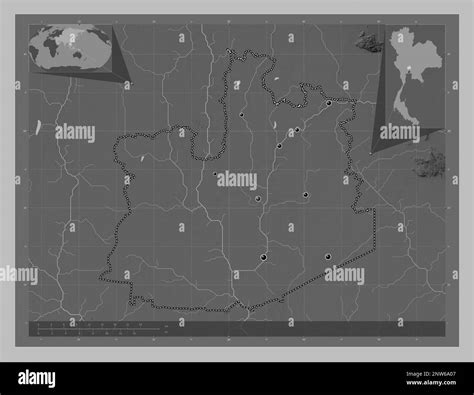 Phra Nakhon Si Ayutthaya Province Of Thailand Grayscale Elevation Map