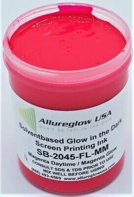 Solvent Based Glow In The Dark Screen Printing Inks