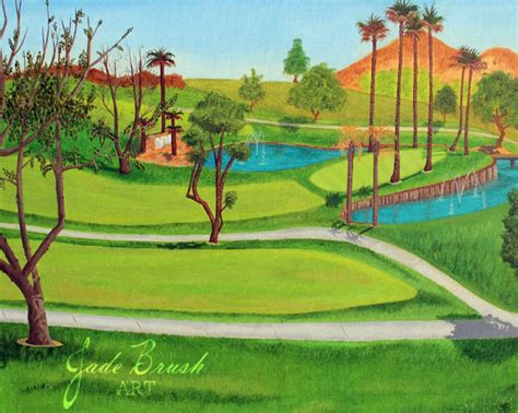 Golf Course Art Print Oil Painting Gift for Golfer Golf Wall Decor Golf ...