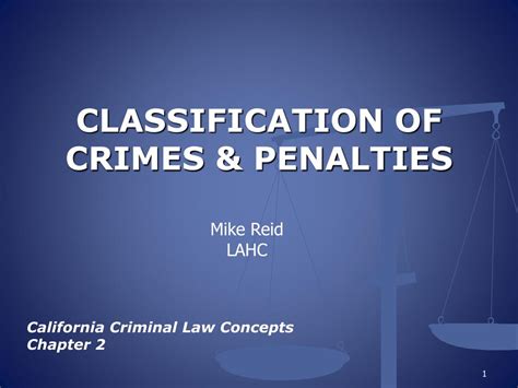 Ppt Classification Of Crimes And Penalties Powerpoint Presentation Id