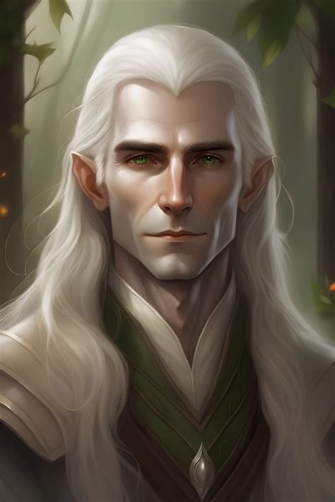 Portrait Of Male Elf With Long White Gallery Stablecog