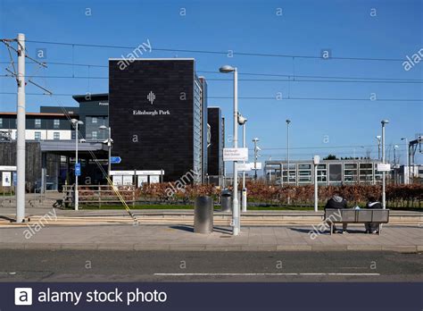 Edinburgh Park Station Tram stop, Edinburgh, Scotland Stock Photo - Alamy