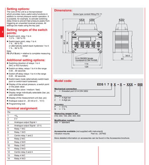 德国HYDAC EDS 1700 16bar 600bar 电子压力开关 广州锐拓自动化科技有限公司