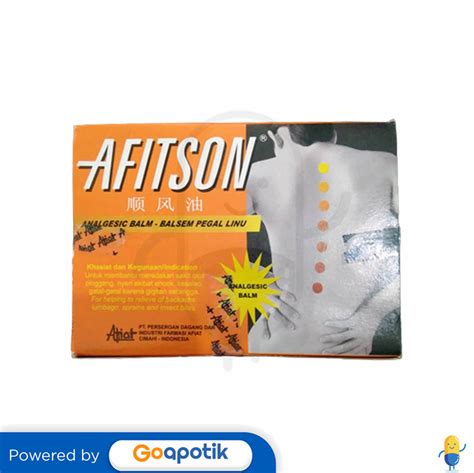 Afitson Analgesic Balm Gram Box Pot Kegunaan Efek Samping