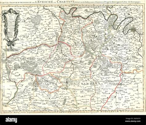 Mappa Partie meridionale de l Evesché de Chartres Nicolas Sanson