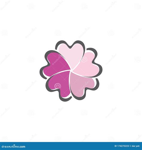 Sakura Flower Icon Logo Vector Stock Vector Illustration Of Nature