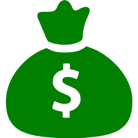 Green Money Bag Icon Free Green Money Bag Icons