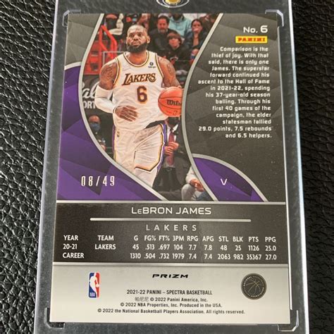 Lebron James Panini Spectra Interstellar Prizm