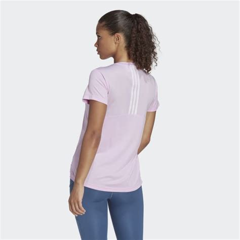 Adidas AEROREADY Designed 2 Move 3 Stripes Sport Tee Purple Adidas