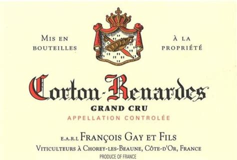 Francois Gay Corton Renardes Grand Cru Wine