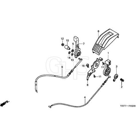 Honda HRX537C1 TDEA MAGA 1300001 1399999 Throttle Lever Diagram GHS