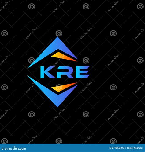 KRE Abstract Technology Logo Design on Black Background. KRE Creative ...