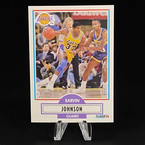 Earvin Magic Johnson 1990 Fleer 93 LA Lakers Card HOF MINT SHARP NICE