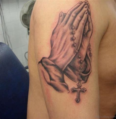 50 Excellent Praying Hands Tattoos For Shoulder Tattoo Designs