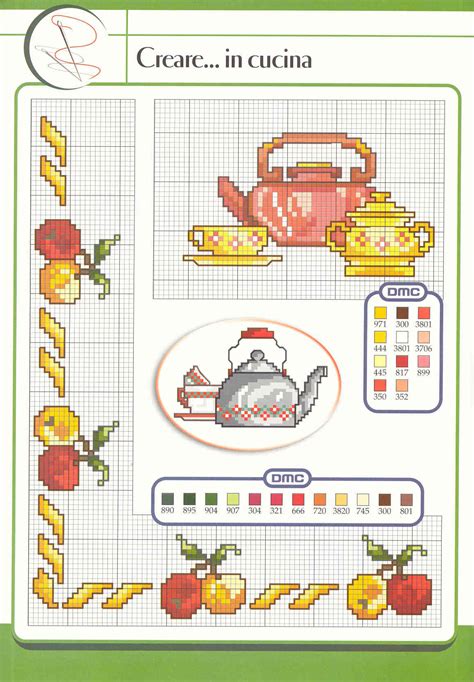 Schema Punto Croce Cucina Fare Di Una Mosca