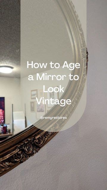 Vintage Mirror Makeover How To Age A Bright Gold Frame