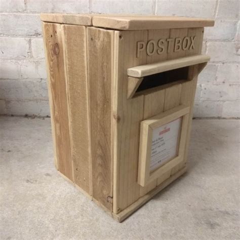 Handmade Rustic Wooden Post Box Personalised For Weddings Etsy