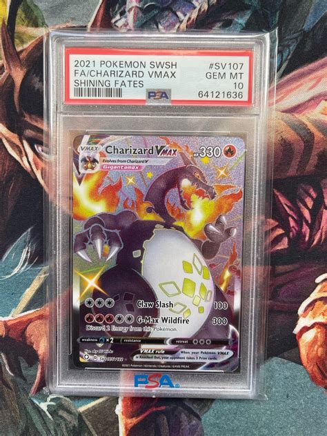 Mavin PSA 10 Charizard Vmax SV107 Shining Fates Shiny Zard Pokemon