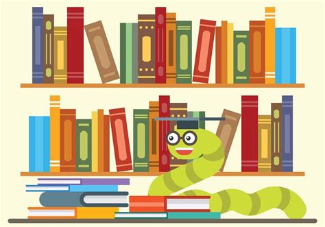 Bookworm Vector Illustration 157584 Vector Art At Vecteezy