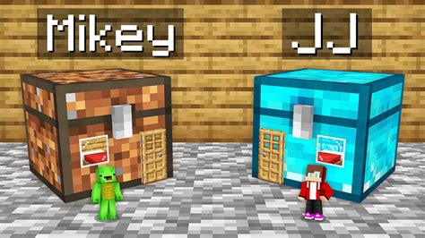 Mikey Poor Vs Jj Rich House Inside Chest Survival Battle In Minecraft