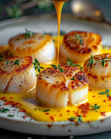 Best Seared Scallops Infused With Flavored Butter And Herbs Artofit