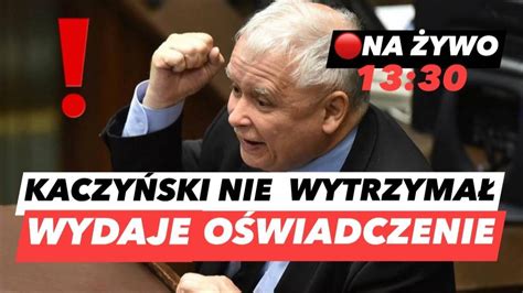 KACZYŃSKIEMU PUŚCIŁY NERWY OŚWIADCZENIE PREZESA PiS UDERZA W TUSKA