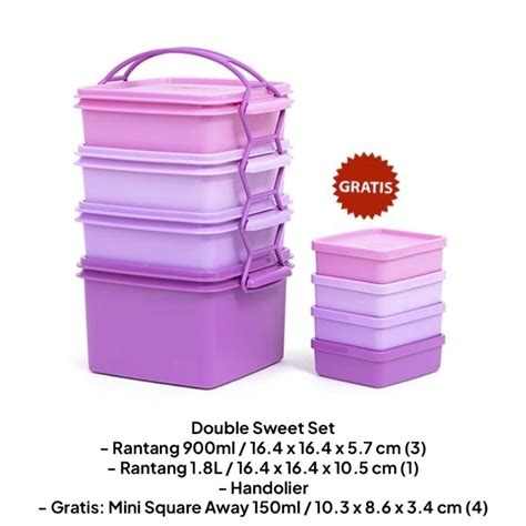 Jual Double Sweet Carry All Set Tupperware Rantang Tupperware Shopee