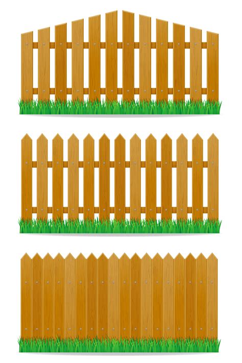 wooden fence vector illustration 492494 Vector Art at Vecteezy