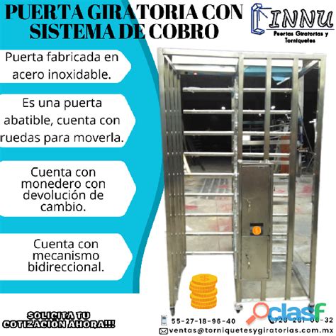 Puertas Giratorias Con Sistema De Cobro En Acambay Clasf Servicios